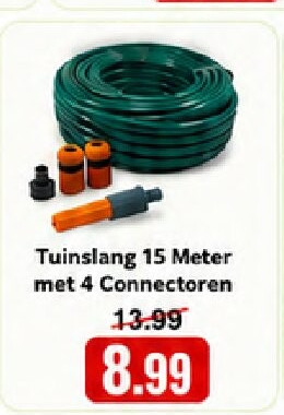 Tuinslang 15 Meter met 4 Connectoren