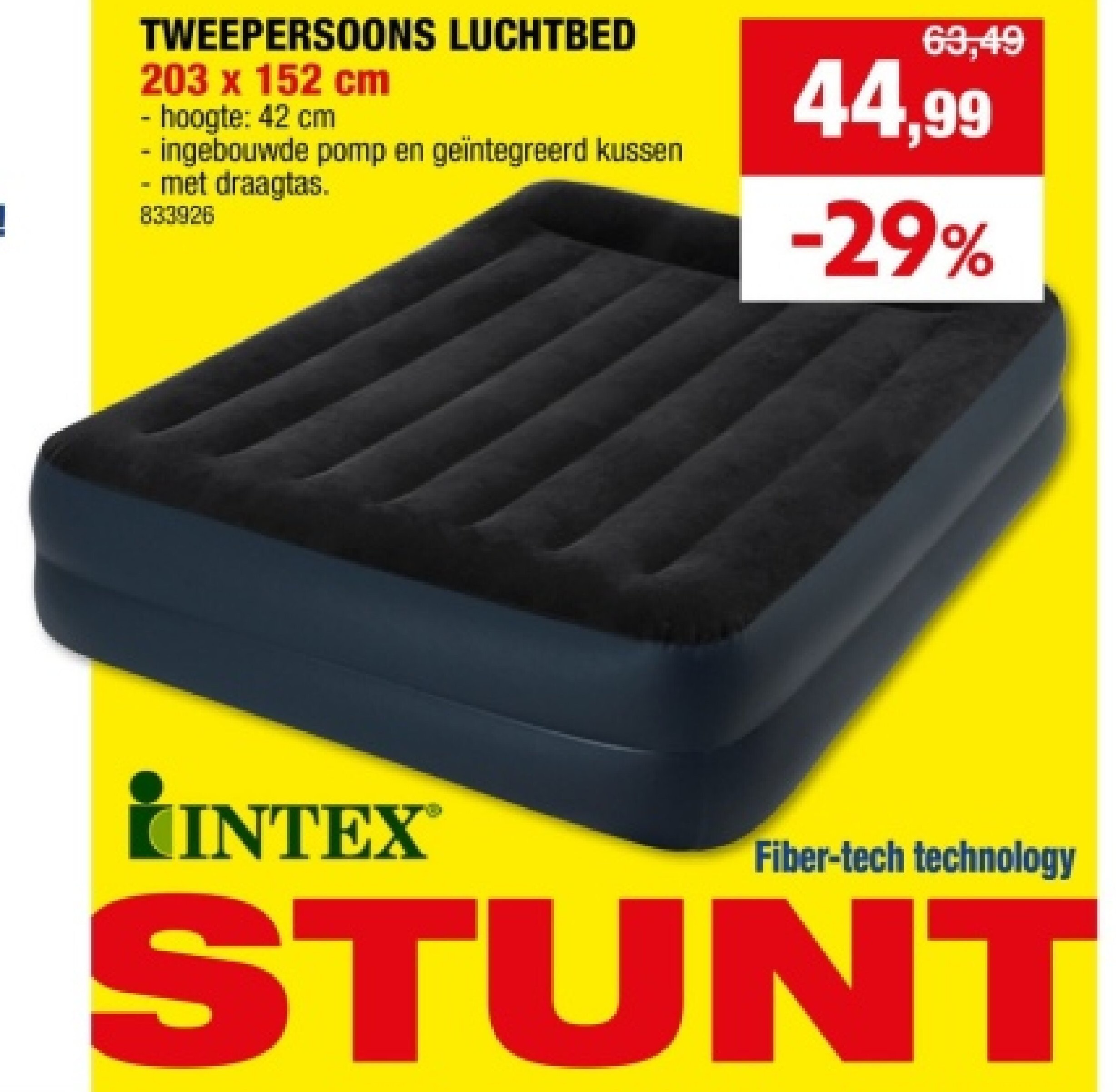 TWEEPERSOONS LUCHTBED 203 x 152 cm