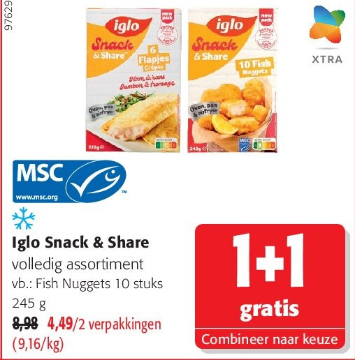 Iglo Snack & Share Fish Nuggets 10 stuks 245 g