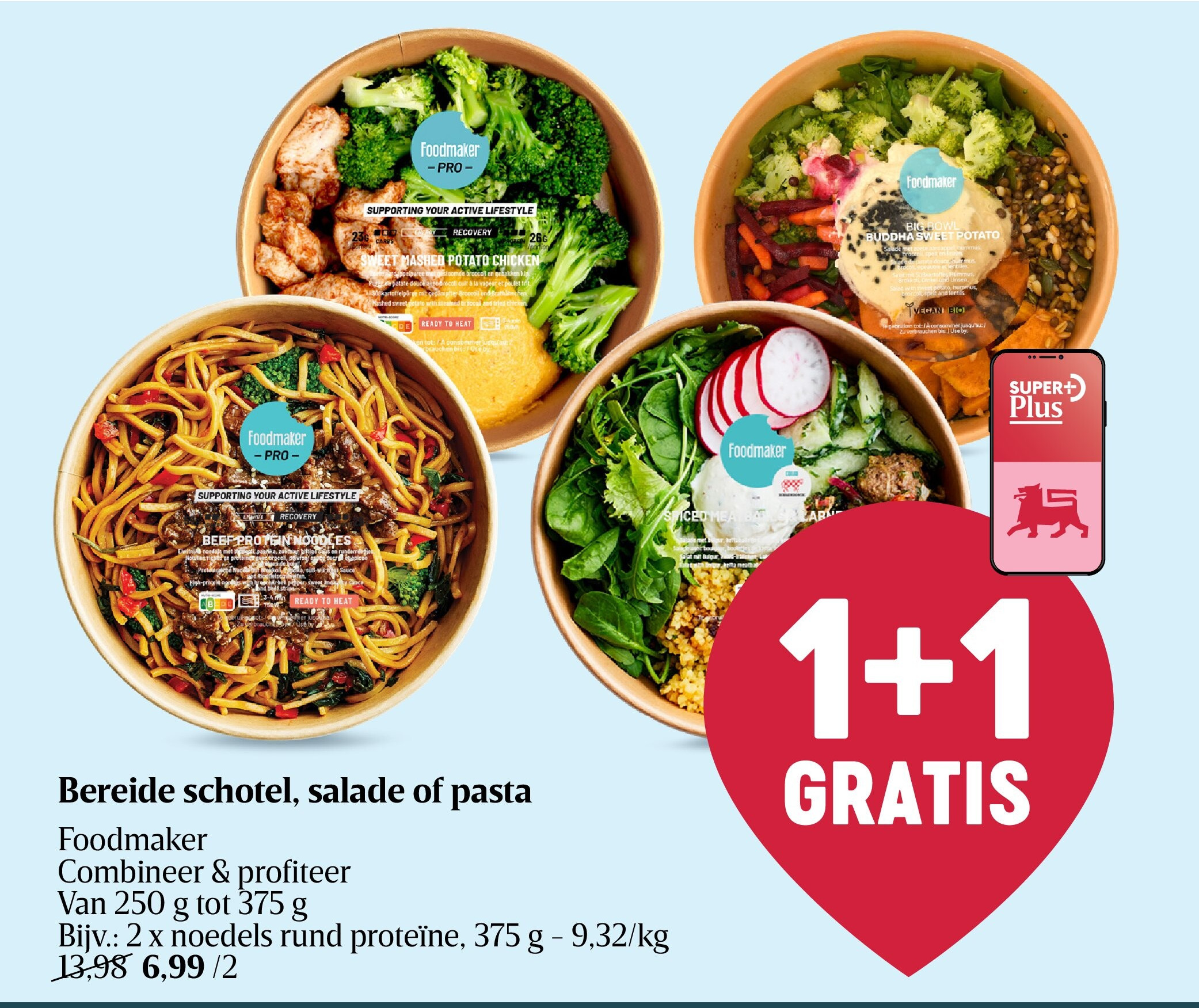 Bereide schotel, salade of pasta