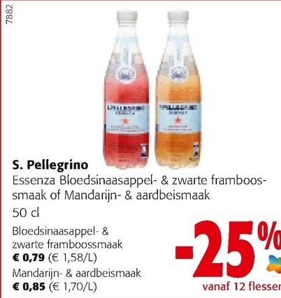 S. Pellegrino Bloedsinaasappel-& Zwarte framboossmaak