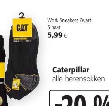 Caterpillar Work Sneakers Zwart 3 paar