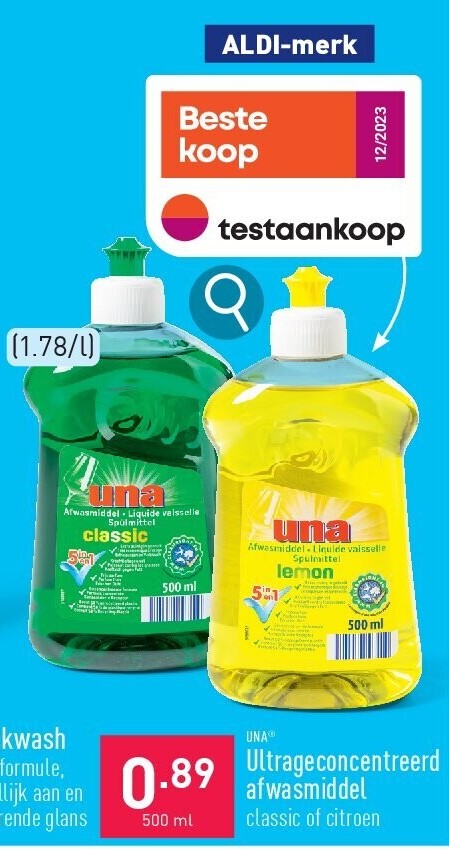 Ultrageconcentreerd afwasmiddel