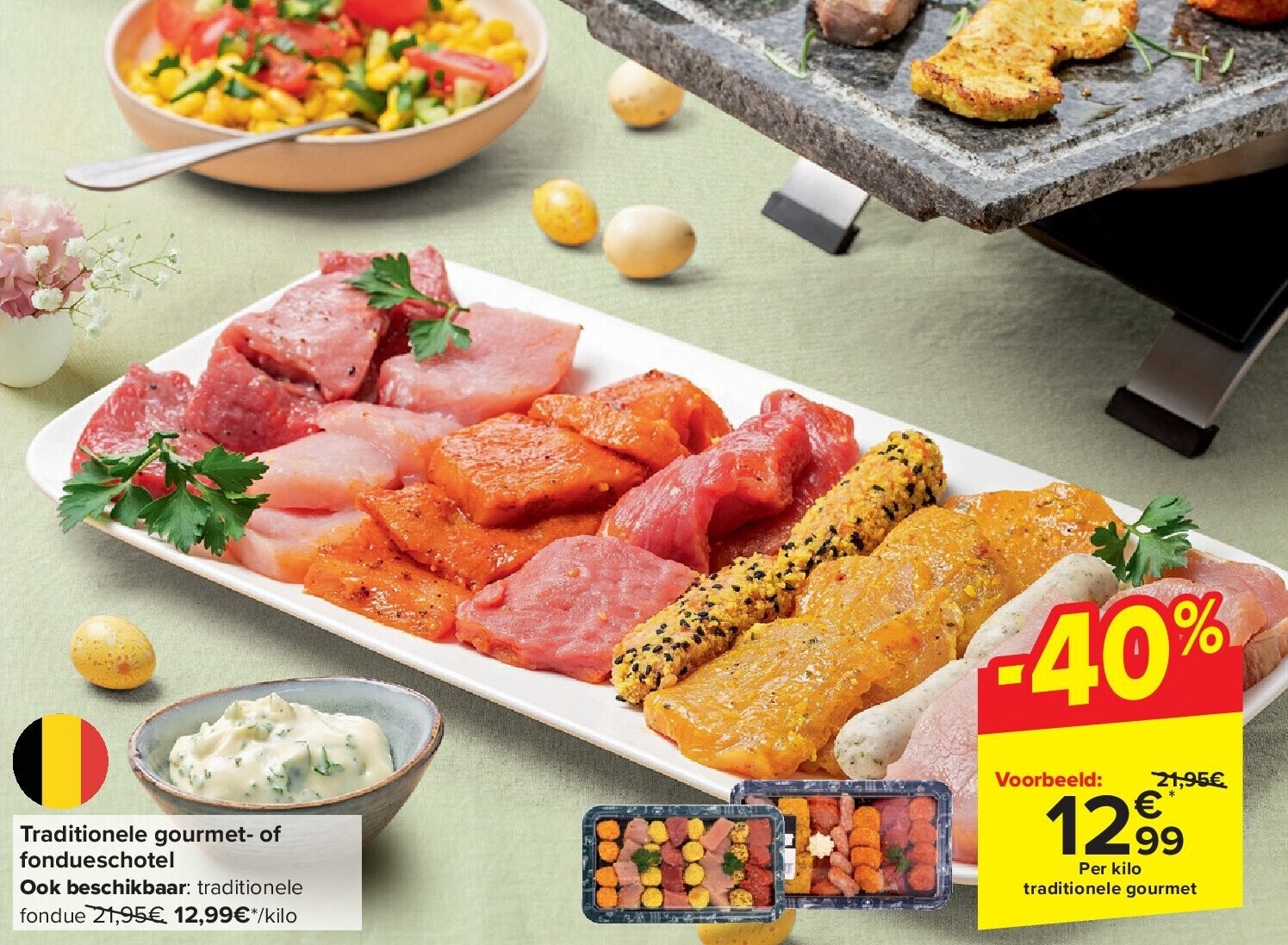 Traditionele gourmet- of fondueschotel