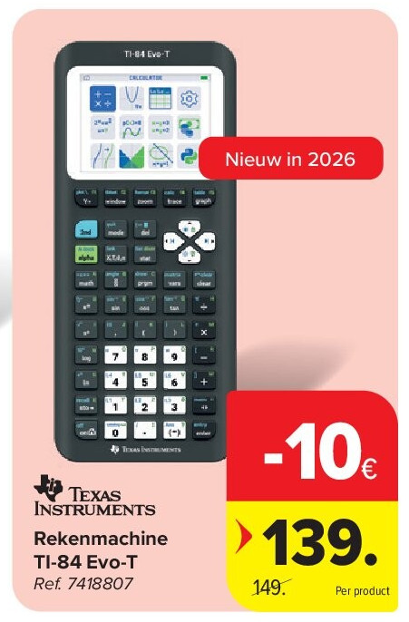 Rekenmachine TI-84 Evo-T