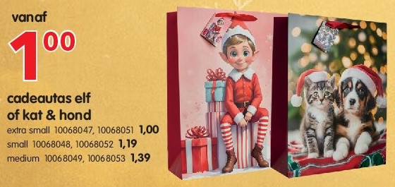 cadeautas elf of kat & hond