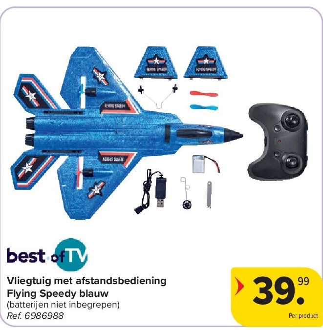 Vliegtuig met afstandsbediening Flying Speedy blauw