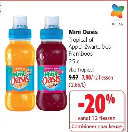 Mini Oasis Tropical of Appel-Zwarte besFramboos 25 cl