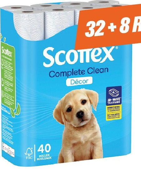 Scottex Complete Clean toiletpapier 40 rollen