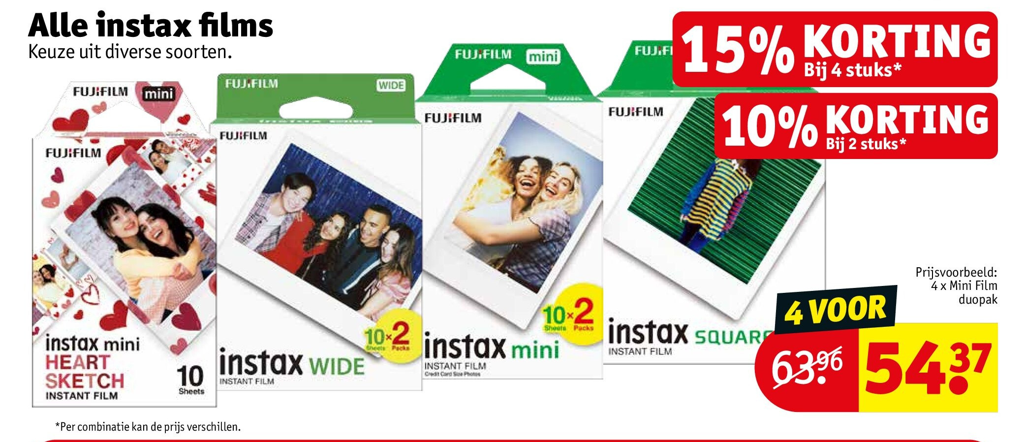 Alle instax films