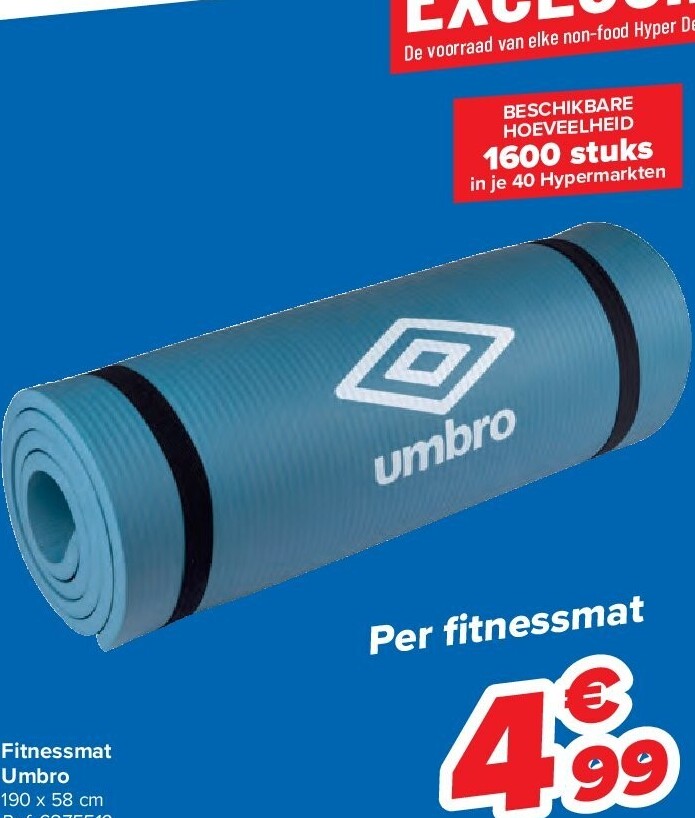 Fitnessmat Umbro 190 x 58 cm
