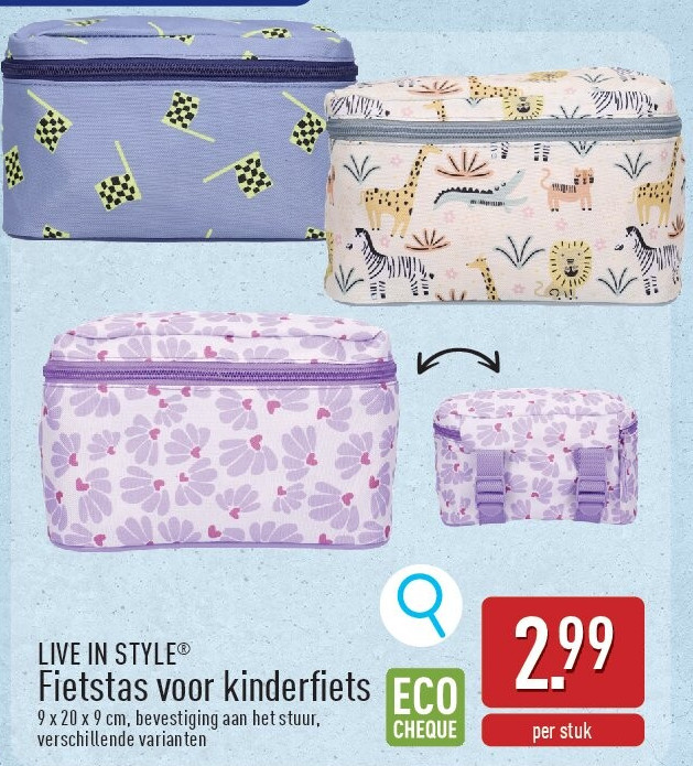 Fietstas voor kinderfiets