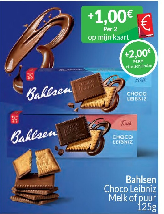 Bahlsen Choco Leibniz Melk of puur 125g