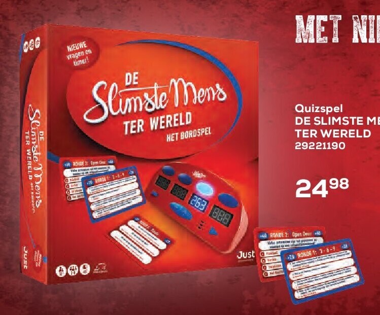 Quizspel DE SLIMSTE MENS TER WERELD