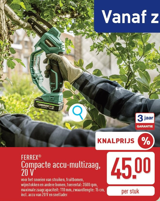Compacte accu-multizaag, 20V