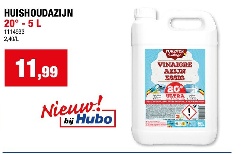 HUISHOUDAZIJN 20° - 5 L