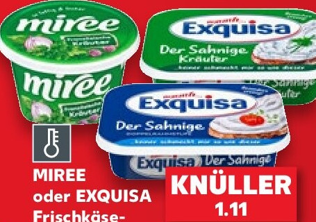 Miree oder Exquisa Frischkäsezubereitung