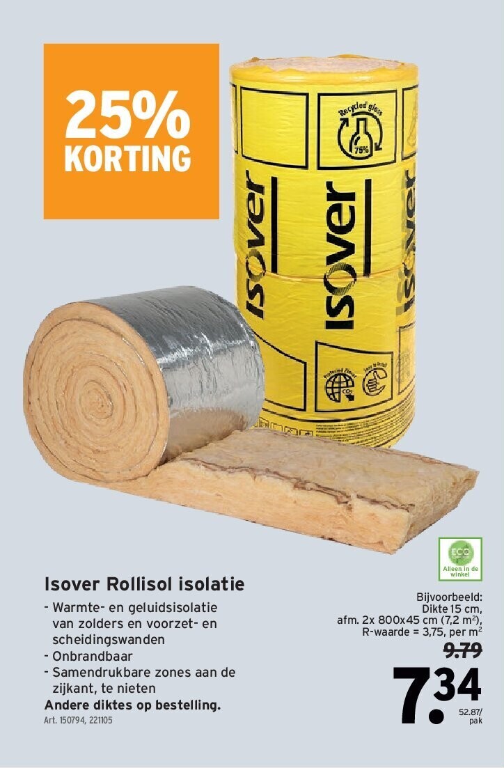 Isover Rollisol isolatie