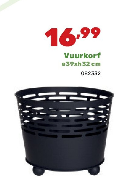 Vuurkorf ø39xh32 cm