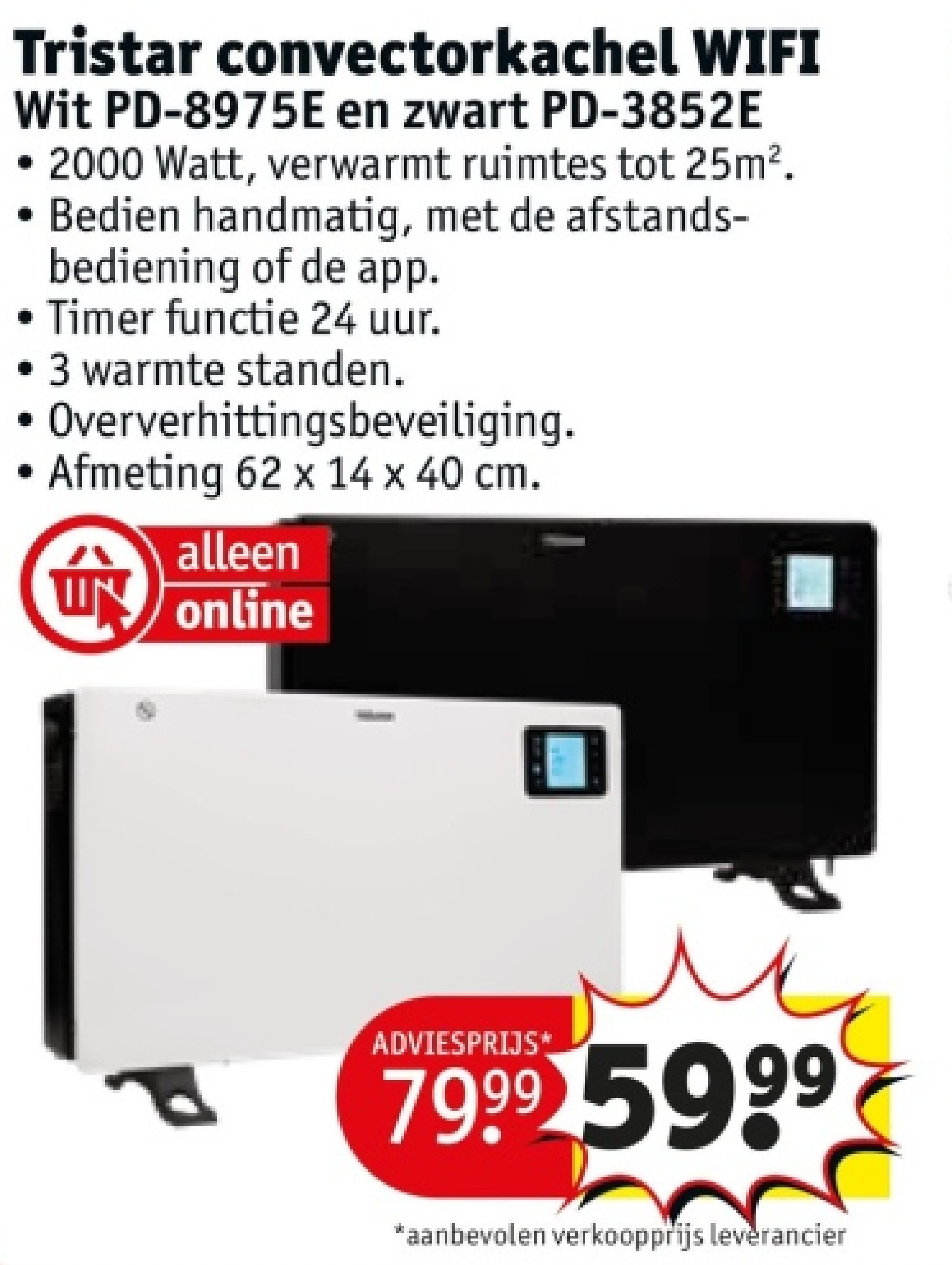 Tristar convectorkachel WIFI