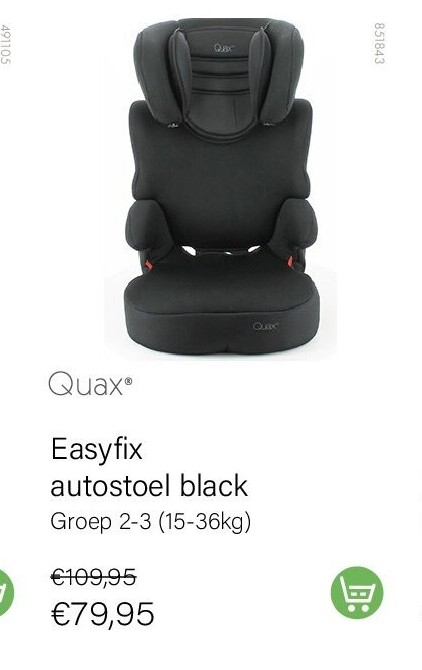 Easyfix autostoel black