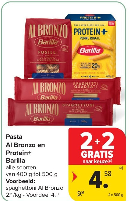 Pasta Al Bronzo en Protein+ Barilla