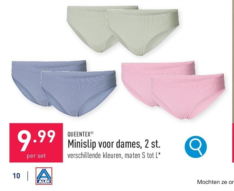 Minislip voor dames, 2 st.