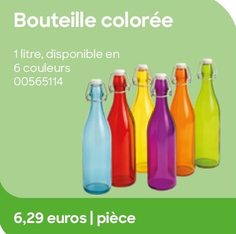 Bouteille colorée