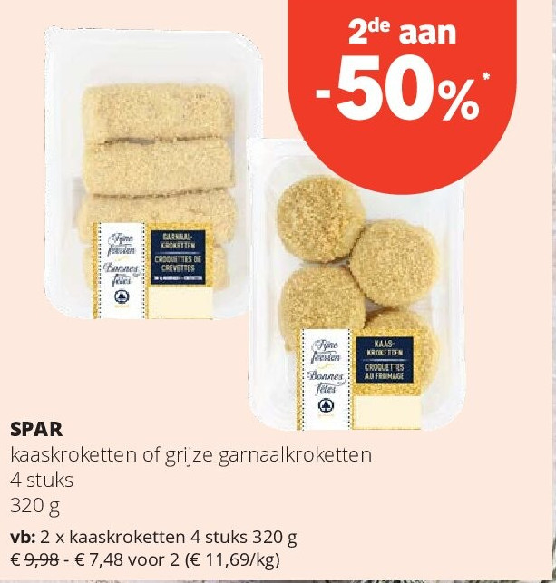 SPAR kaaskroketten 4 stuks 320 g
