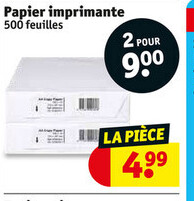 Papier imprimante 500 feuilles