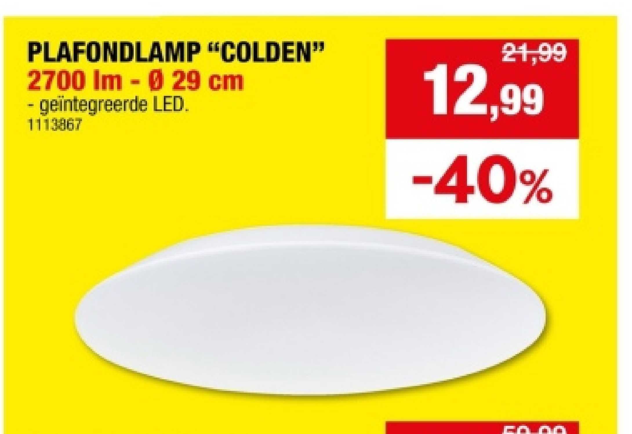 PLAFONDLAMP “COLDEN" 2700 Im - 0 29 cm