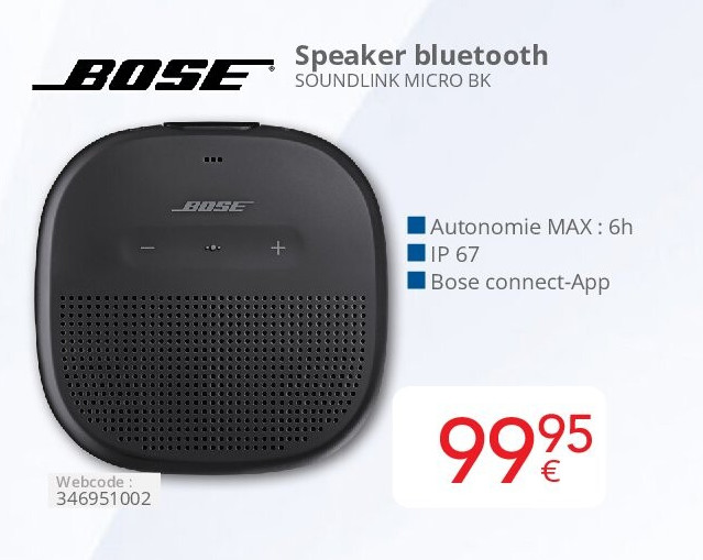 Speaker bluetooth SOUNDLINK MICRO BK
