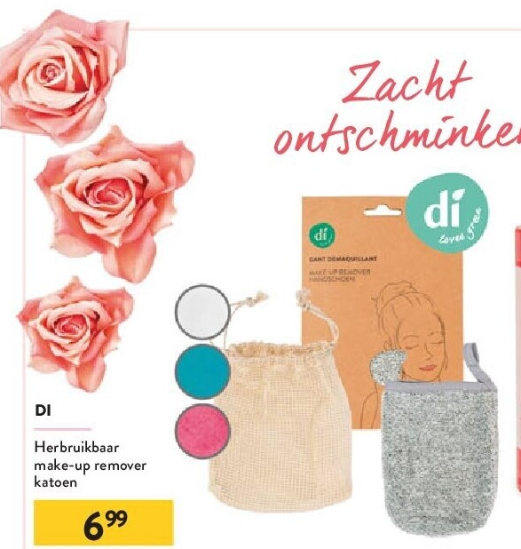 Herbruikbaar make-up remover katoen