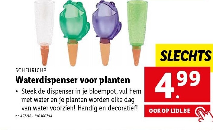 Waterdispenser voor planten