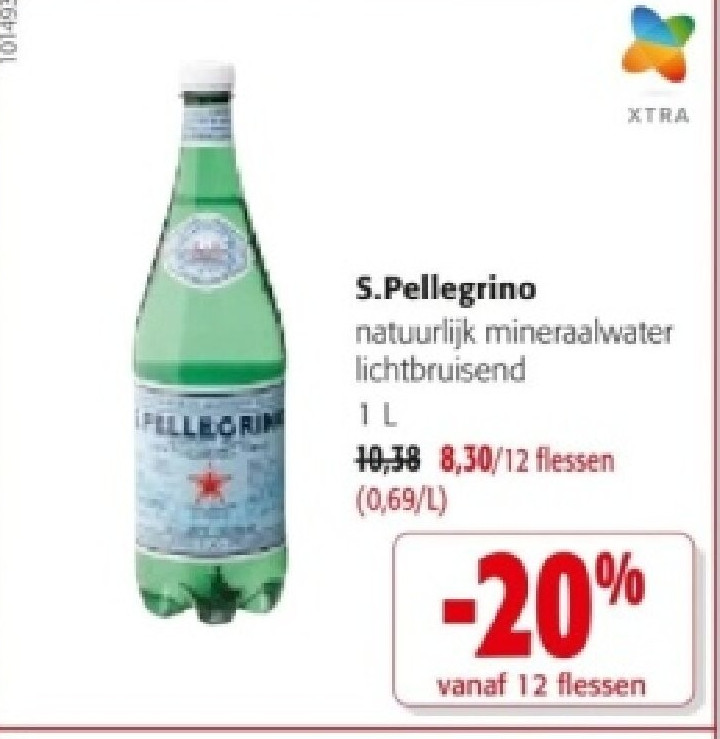 S.Pellegrino natuurlijk mineraalwater lichtbruisend 1L