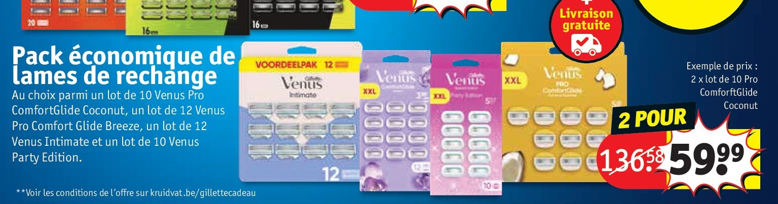 Pack économique de lames de rechange 2 POUR