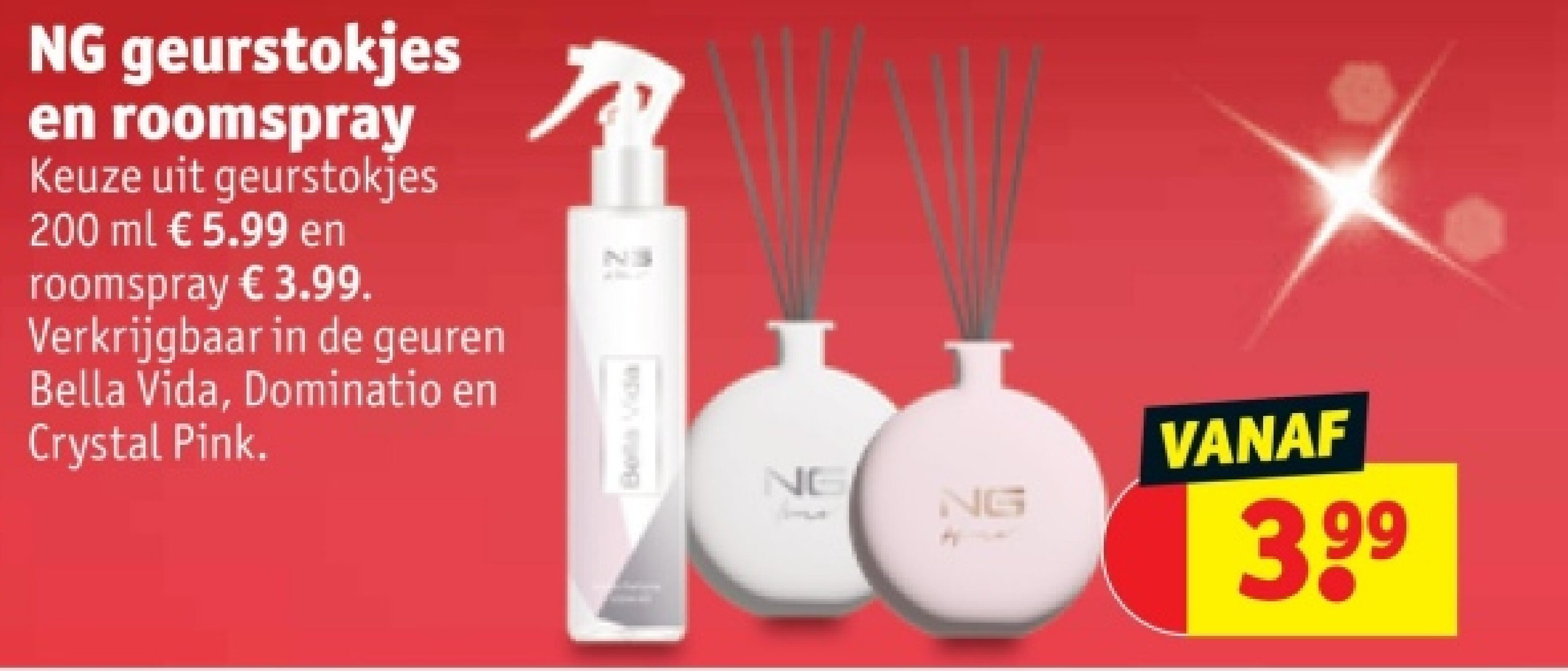 NG geurstokjes en roomspray