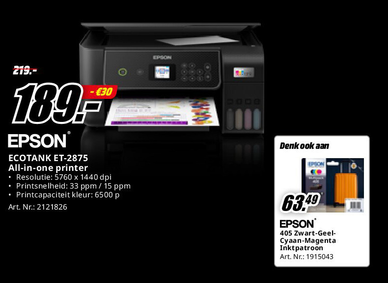 Epson ECOTANK ET-2875 All-in-one printer