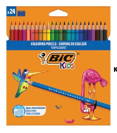 Set van 24 kleurpotloden Kids Tropicolors