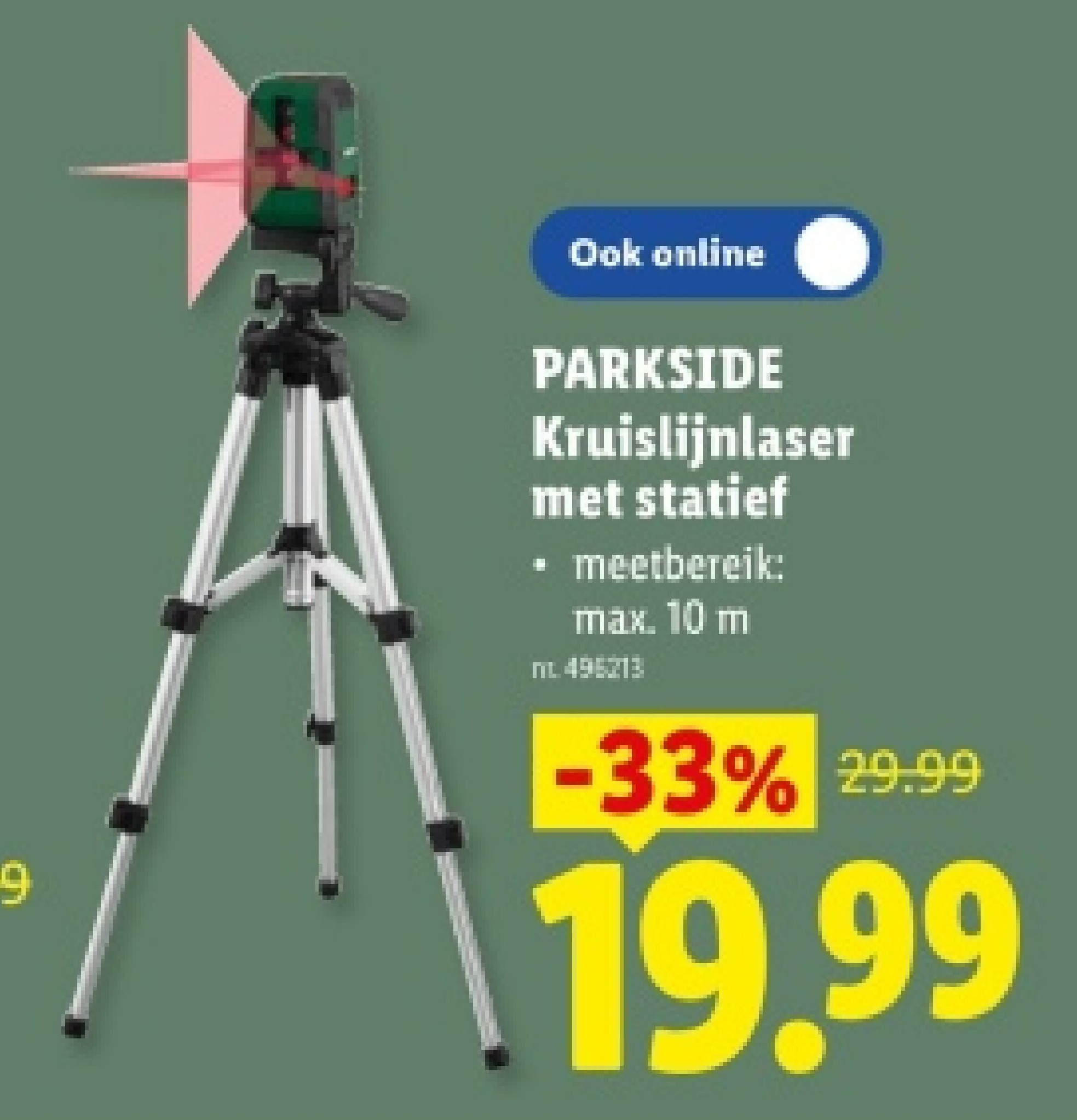 Kruislijnlaser met statief