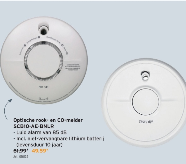 Optische rook- en CO-melder SCB10-AE-BNLR
