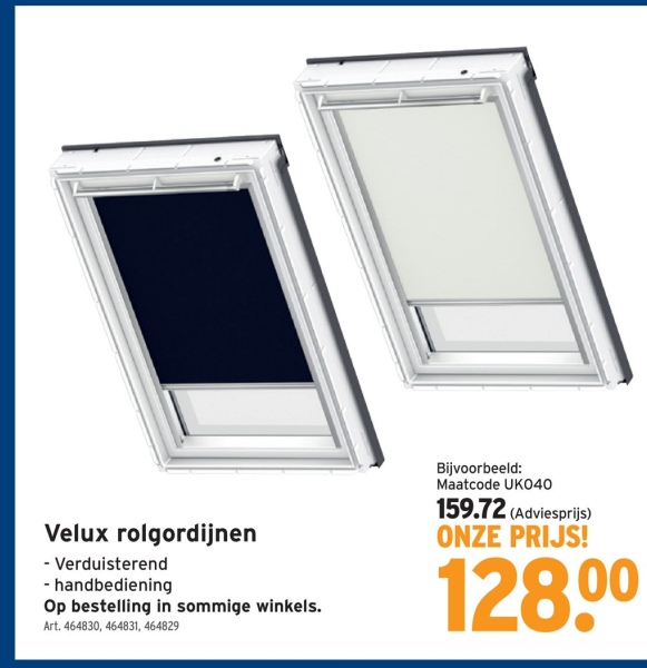 Velux rolgordijnen Maatcode UK040