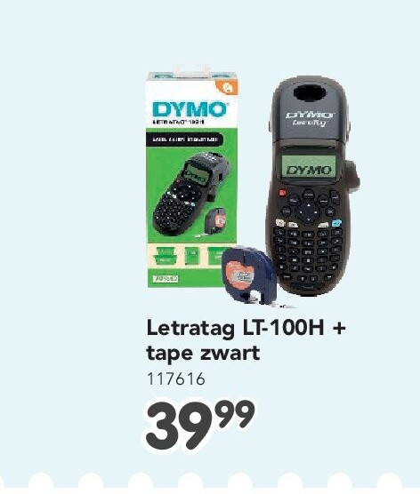 Letratag LT-100H + tape zwart 117616