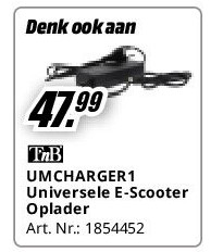 UMCHARGER1 Universele E-Scooter Oplader