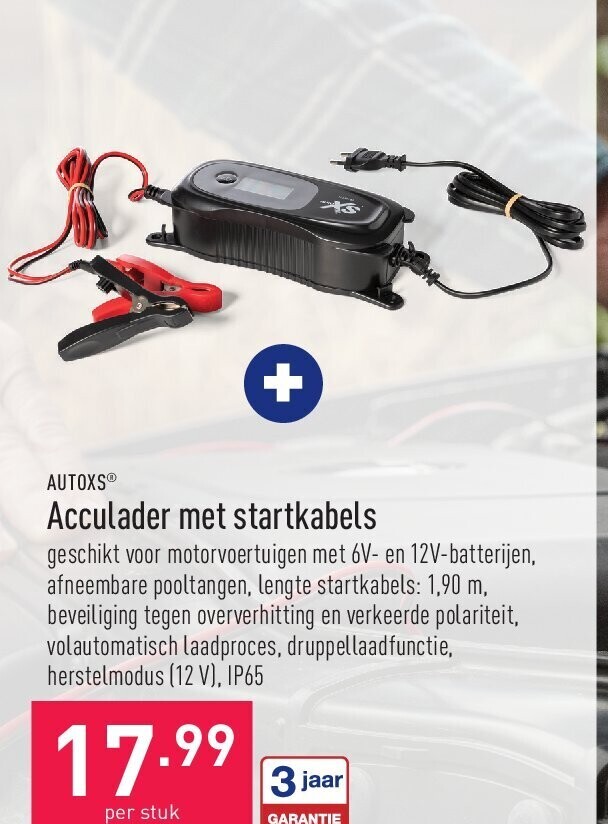 Acculader met startkabels