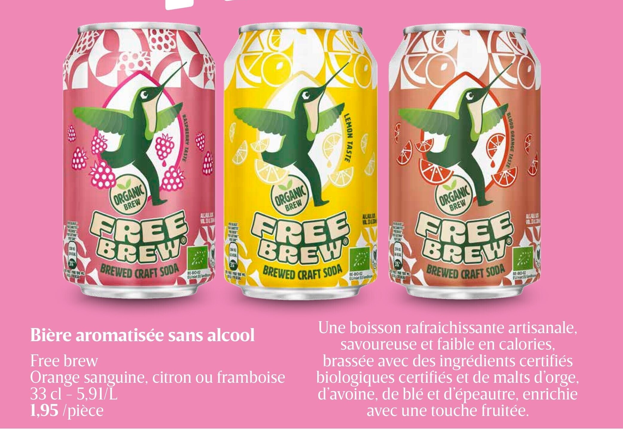 Bière aromatisée sans alcool