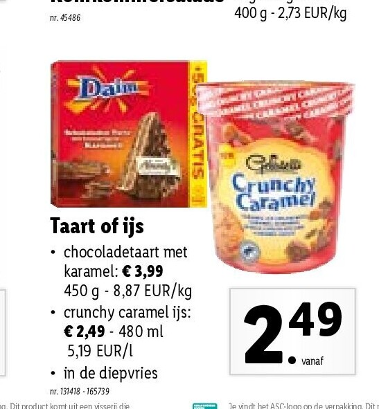 Taart of ijs