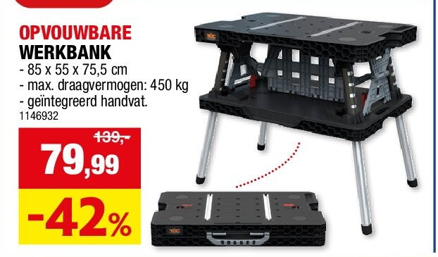OPVOUWBARE WERKBANK