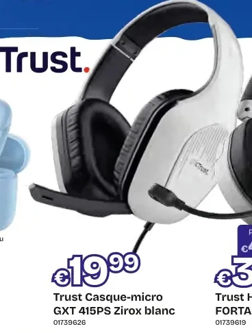 Trust Casque-micro GXT 415PS Zirox blanc
