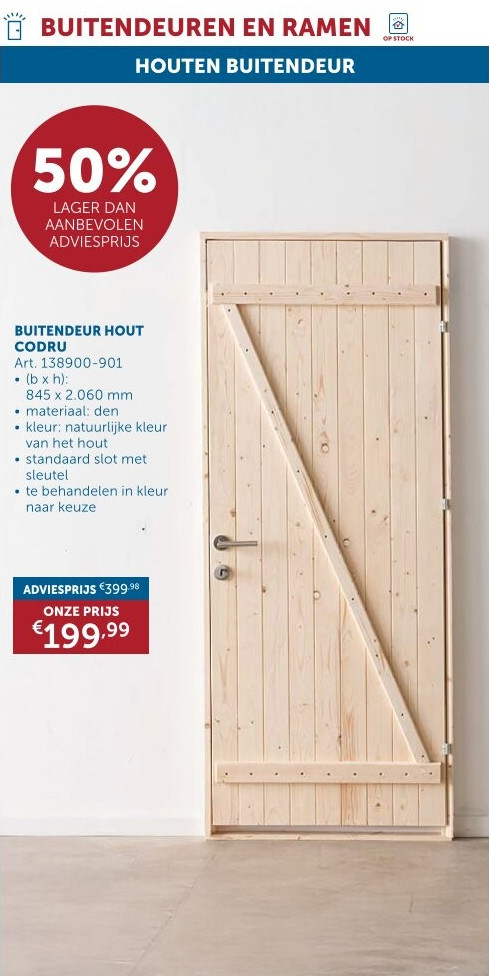 BUITENDEUR HOUT CODRU